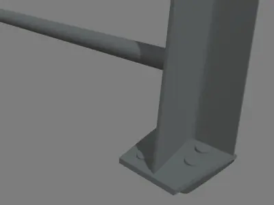 Bull Bar 04 Low-poly 3D model