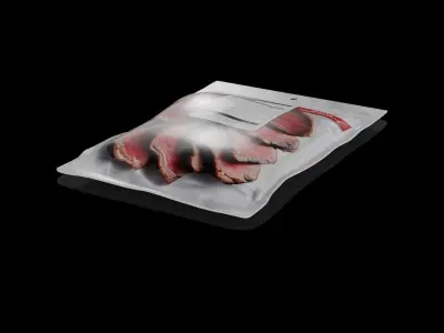 Deli sausages Roast Beef Slices Low-poly 3D model