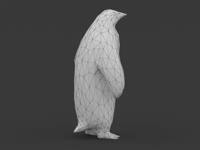 Low Poly Penquin 3D penguin Low-poly 3D model