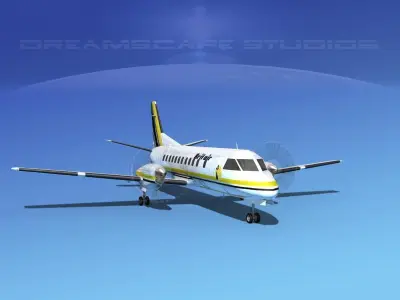 SAAB SF340 Brit Air 3D model