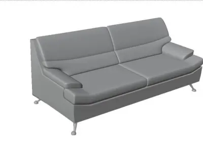 The Couch leather sofa Free 3D model