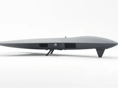 Silent Guardian Drone with Enhanced Visual Sensors Low-poly 3D model