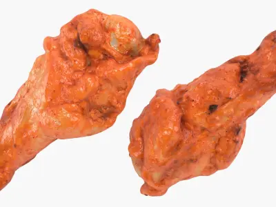 BBQ Chicken Plate 3D model