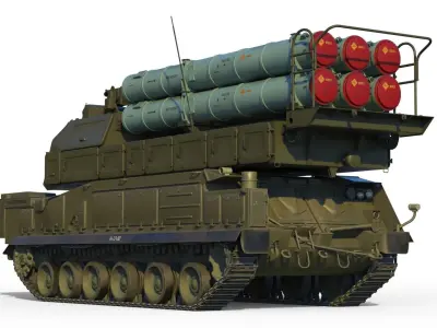 Buk M3 SA-17 Viking missile systems 3D model