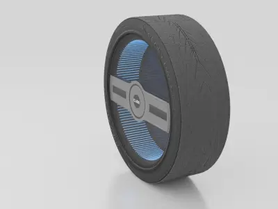 Futuristic Car wheel Free low-poly 3D model
