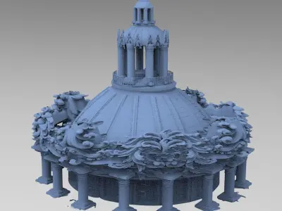Palace Baroque Fantasy Palace Tower 5 3D model