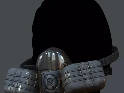 Gas mask helmet 3d model scifi Low-poly Low-poly 3D model Low-poly 3D model