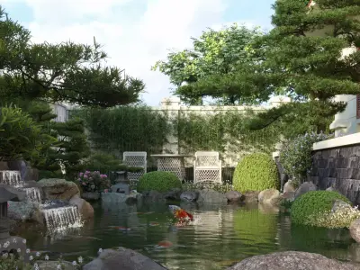 Water - Koi fish 02 3D model