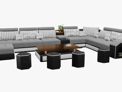 Modern living room sofa  Free 3D model