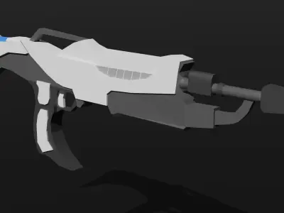 technological weapon Low-poly 3D model
