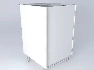 Counter with drawer and two drawers Free 3D model