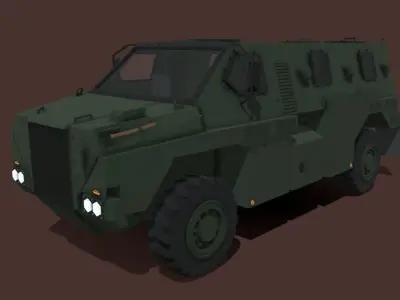 Bushmaster APC Lowpoly Low-poly 3D model
