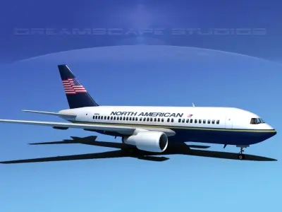 Boeing 767-100 North American 3D model