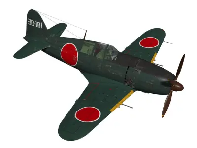 Mitsubishi J2M4 RAIDEN 3D model