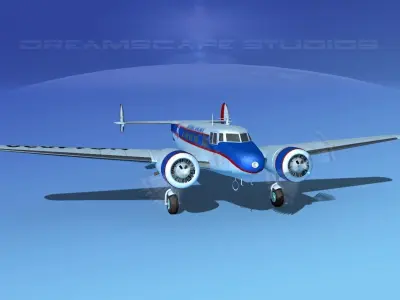 Lockheed L10 Electra National 3D model