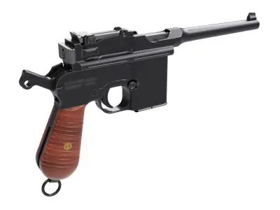 Mauser Pistol 711 with Inner Workings 3D model