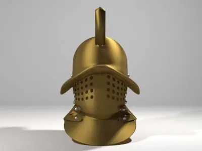 Ancient Combat Helmet - Roman Gladiator 3D model