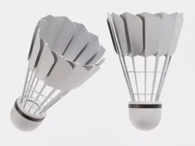 Badminton Shuttlecock Low-poly 3D model