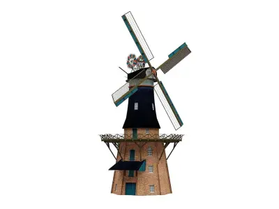 3D Traditional Windmill DETAILED 3D model