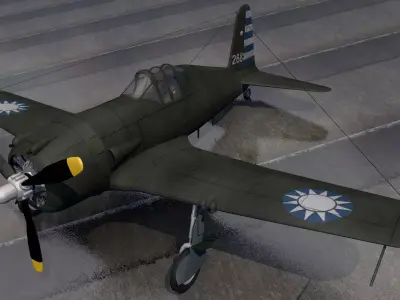 Vultee P-66 Vanguard 3D model