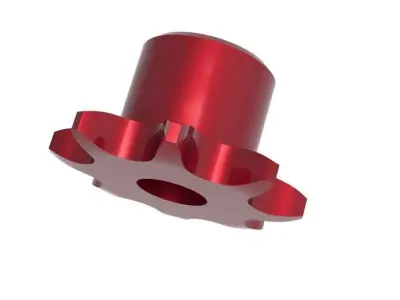 04B Roller Chain Sprocket -6 mm Pitch-DIN 8187 -ISO 606 3D model