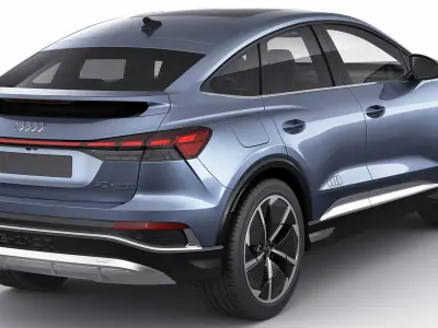 Audi Q4 e-tron Sportback 2022 standard and s-line 3D model