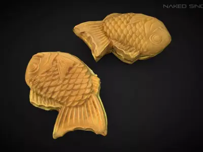 3D Scan bakery - Fish pie photogrammetry 4K Low-poly 3D model