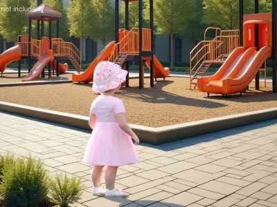 Toddler Girl Everyday Summer Dress Standing Fur 3D model