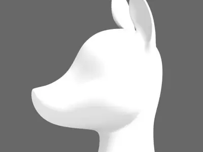 Horse Bust - Animated 3D model