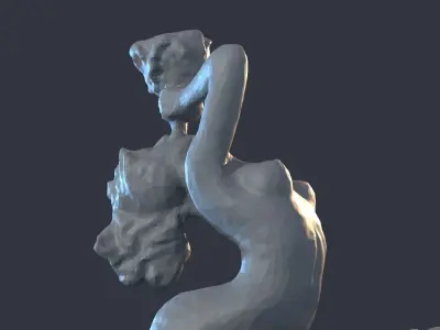 Fountain Mermaid 3D model