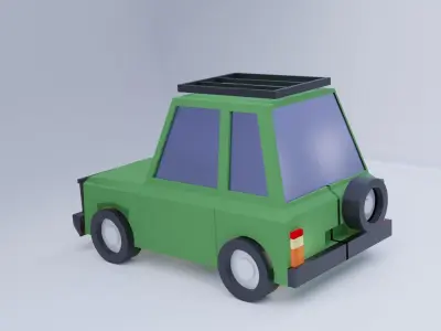 Low Poly Offroad car Free low-poly 3D model