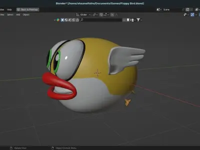 Best 3D Flappy Bird Iteration Low-poly 3D model