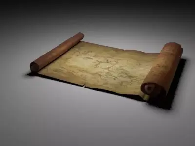 parchemin scroll Free 3D model