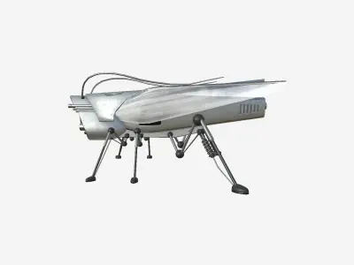 Insect Robot F01 Steel - SciFi Character Design Low-poly 3D model