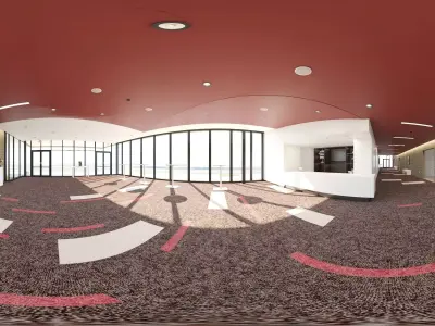 Hattiloo Theatre Lobby And Hallway Interior 3D model