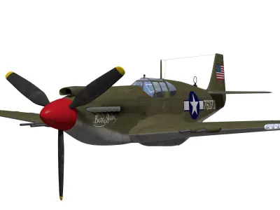 North American P-51 Mustang 3D model
