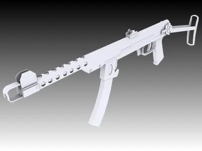 PPS43 gun Low-poly 3D model