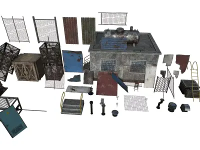  Industrial Props Pack 3 Low-poly 3D model