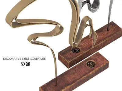 Decorative Bird Sculpture  3D model