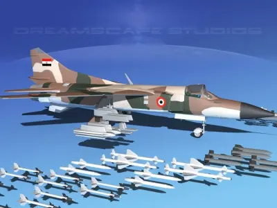 Mig 23 Flogger B Egypt 3D model