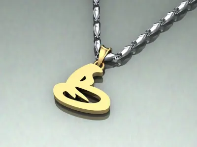 Pendant B-b1 3D print model