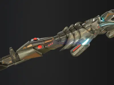 sci fi Weapon -  Cyberpunk  Low-poly 3D model