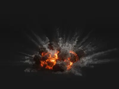 High Res 3D Explosions 4 Models 3D model