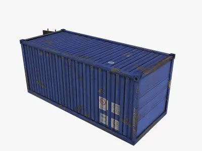 Container 1 shipping Low-poly 3D model