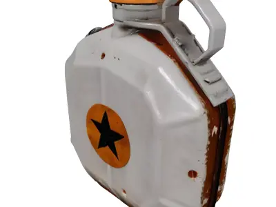 Dented Metal Military Canteen 3D model