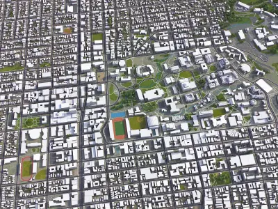 Berkeley Low-poly 3D model