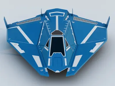 Sci-Fi Spaceship Low-poly 3D model