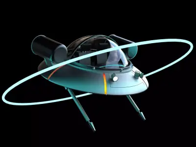 Rick and Morty spaceship 3D model