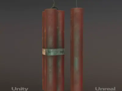 Dynamite PBR Low Poly Asset Pack Low-poly 3D model