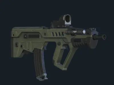 Tar-21 Assault Rifle  3D model Low-poly 3D model